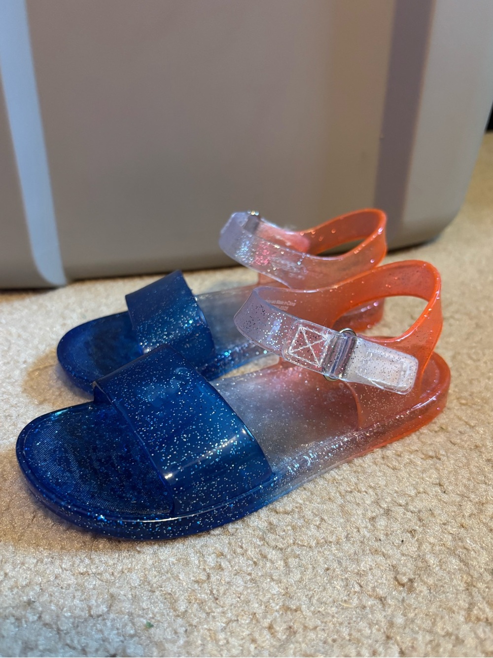 Cat & Jack Kids Glitter Ombre Jelly Sandals - Blue & Orange